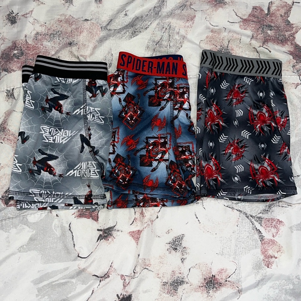 NWOT Spider-man Miles Morales Spiderverse Boxer Briefs underwear boys set 3 pack